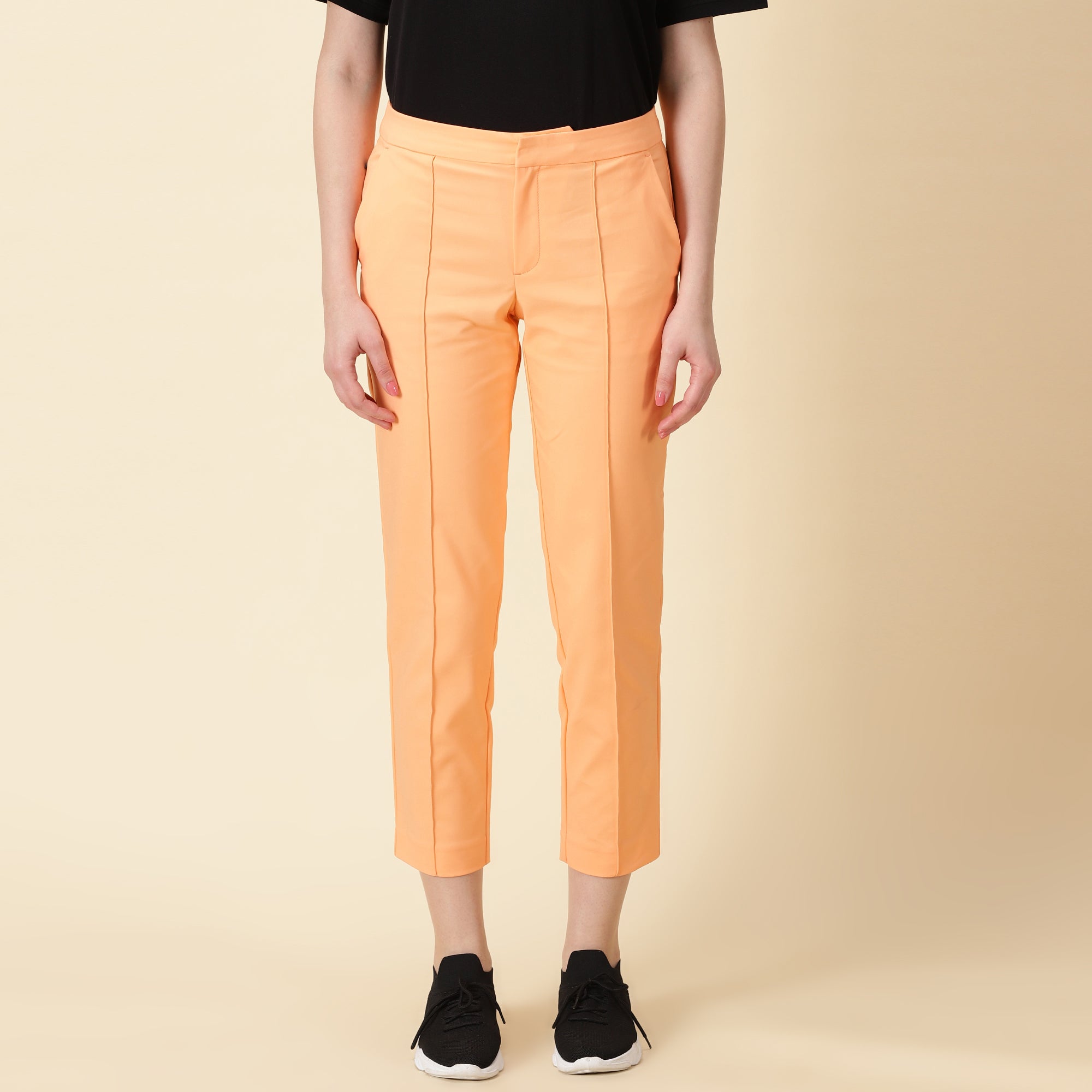 Slim Fit Golf Pants - Peach Orange
