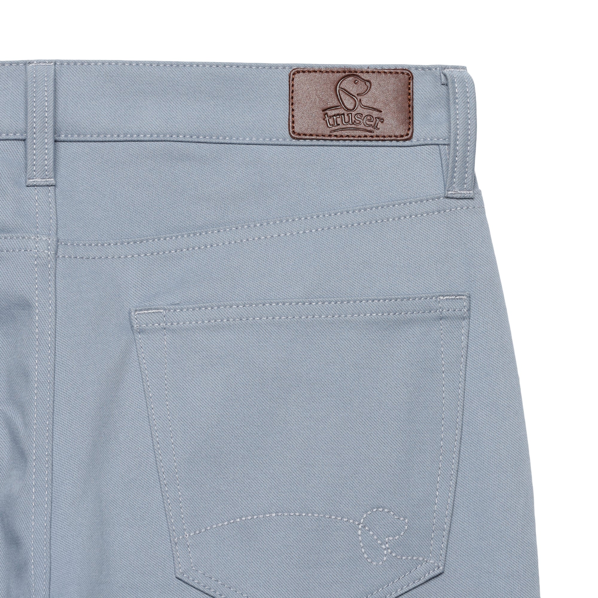 STRAIGHT FIT LUXE FIVE-POCKET PANTS - WASH DENIM