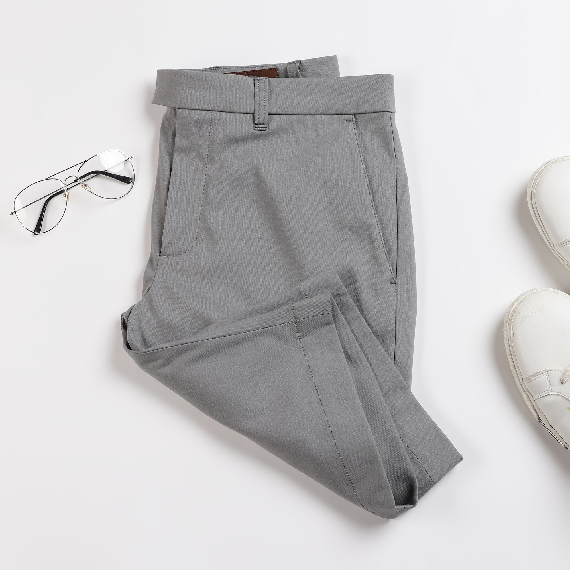 Tapered Fit Chino Shorts - Frost Grey
