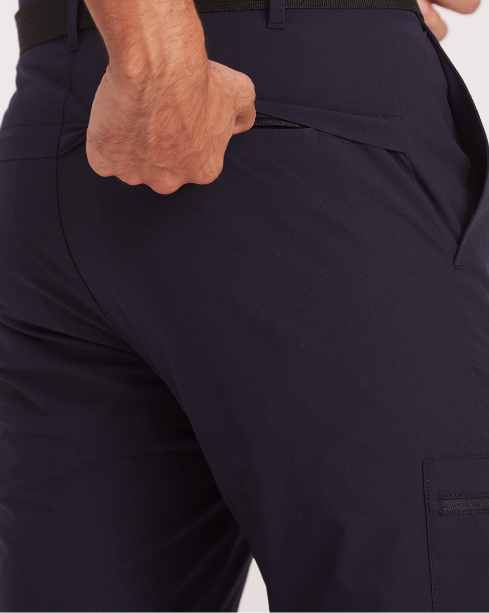 Straight Fit Hybrid Cargos - Navy
