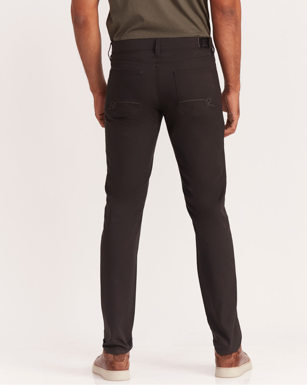 Slim Fit 5-Pocket Performance Pants - Black