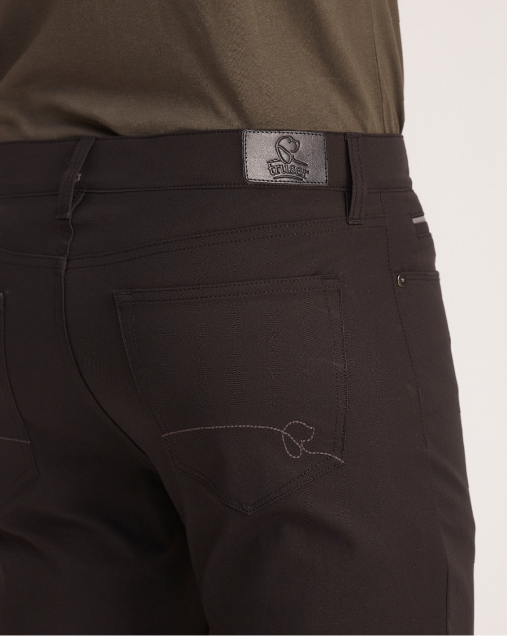 Slim Fit 5-Pocket Performance Pants - Black
