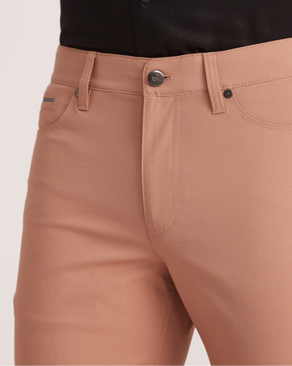 Slim Fit 5-Pocket Performance Pants - Tan Brown