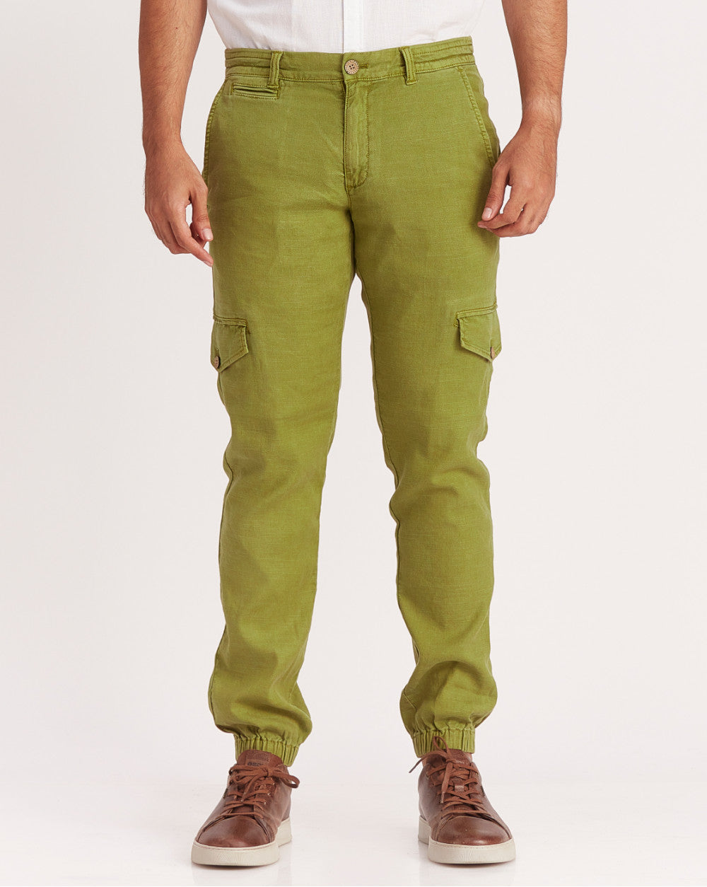 Tapered Fit Leisure Cargos - Olive