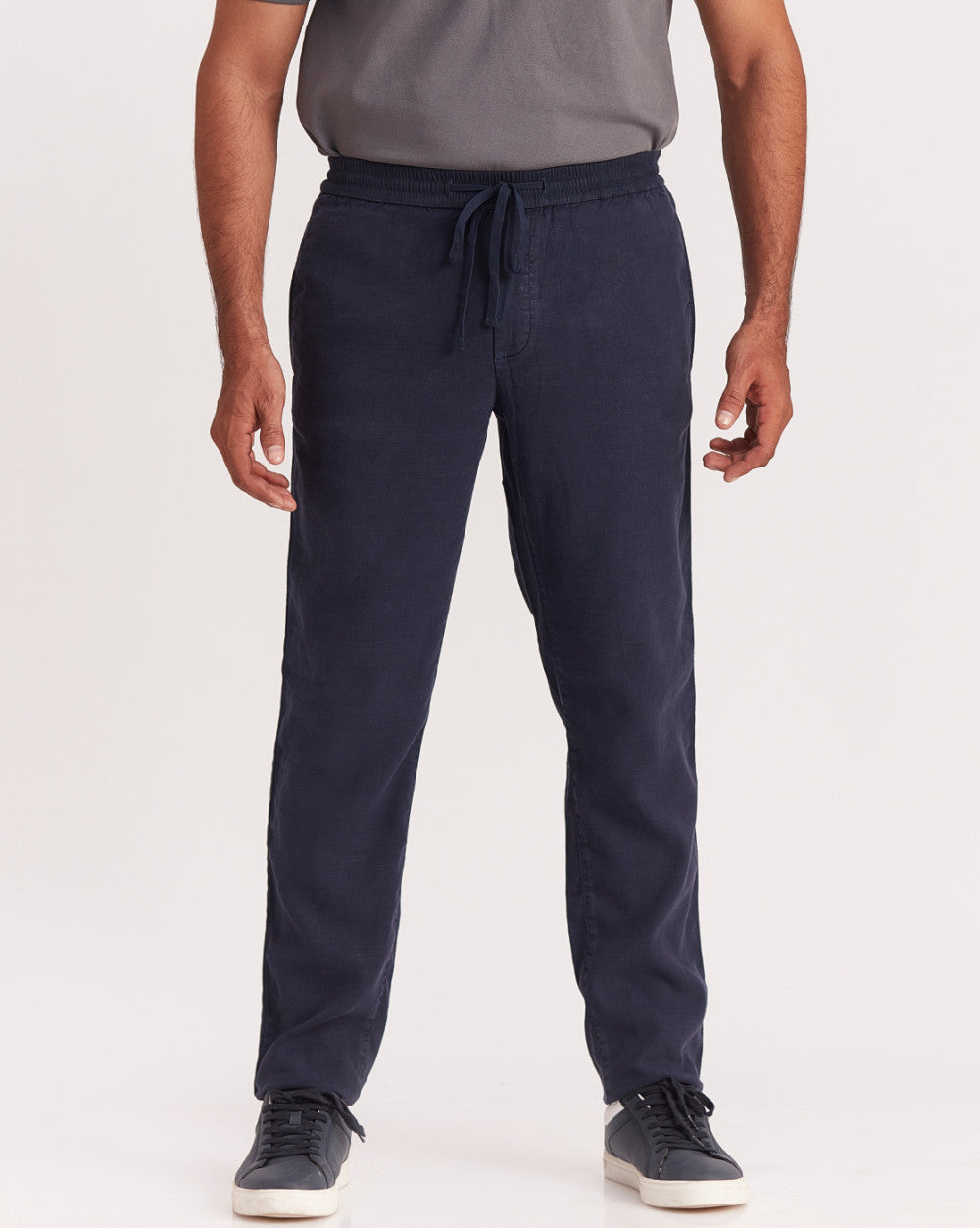 Tapered Fit Comfort Pants - Navy