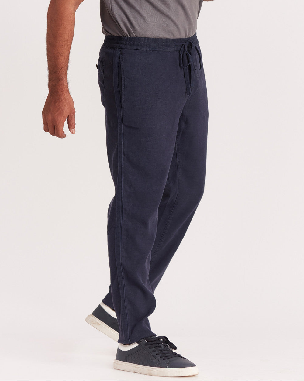 Tapered Fit Comfort Pants - Navy