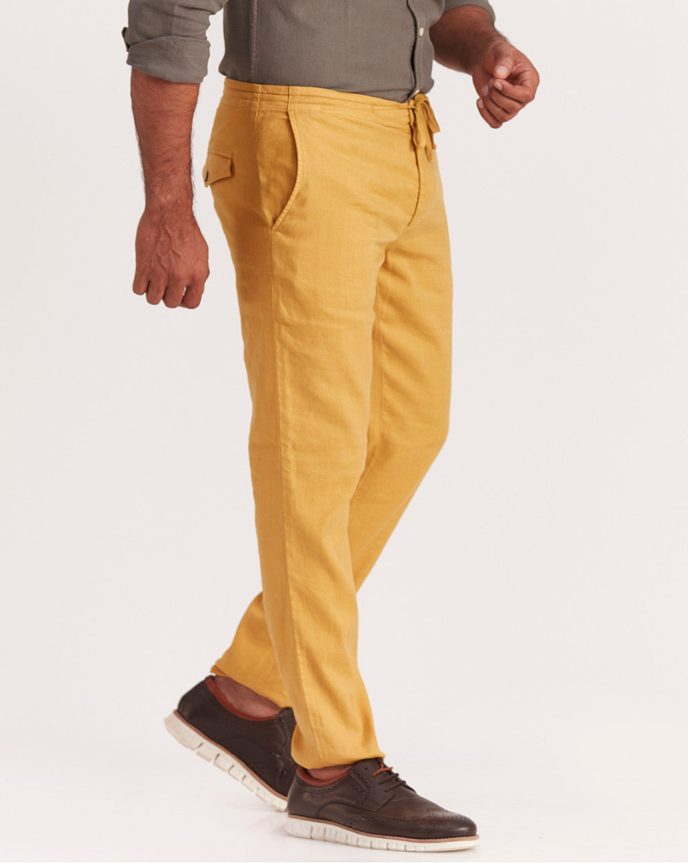 Tapered Fit Lounge Style Joggers - Golden Yellow