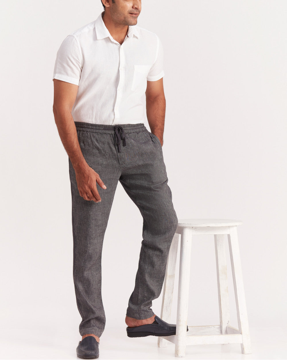 Tapered Fit Comfort Pants - Jet Black