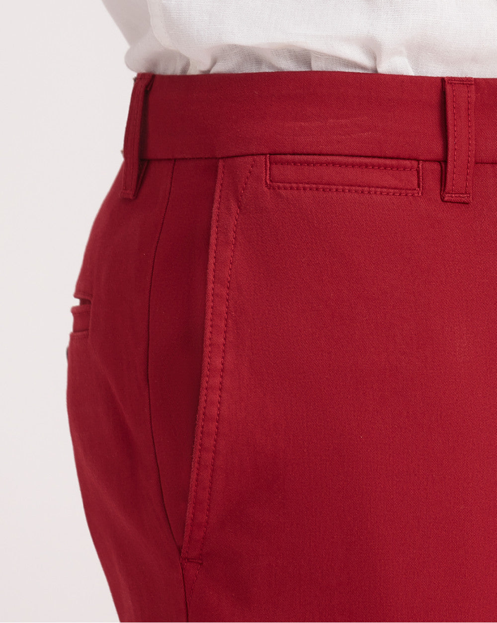 Tapered Fit Luxe Chinos - Carmine Red