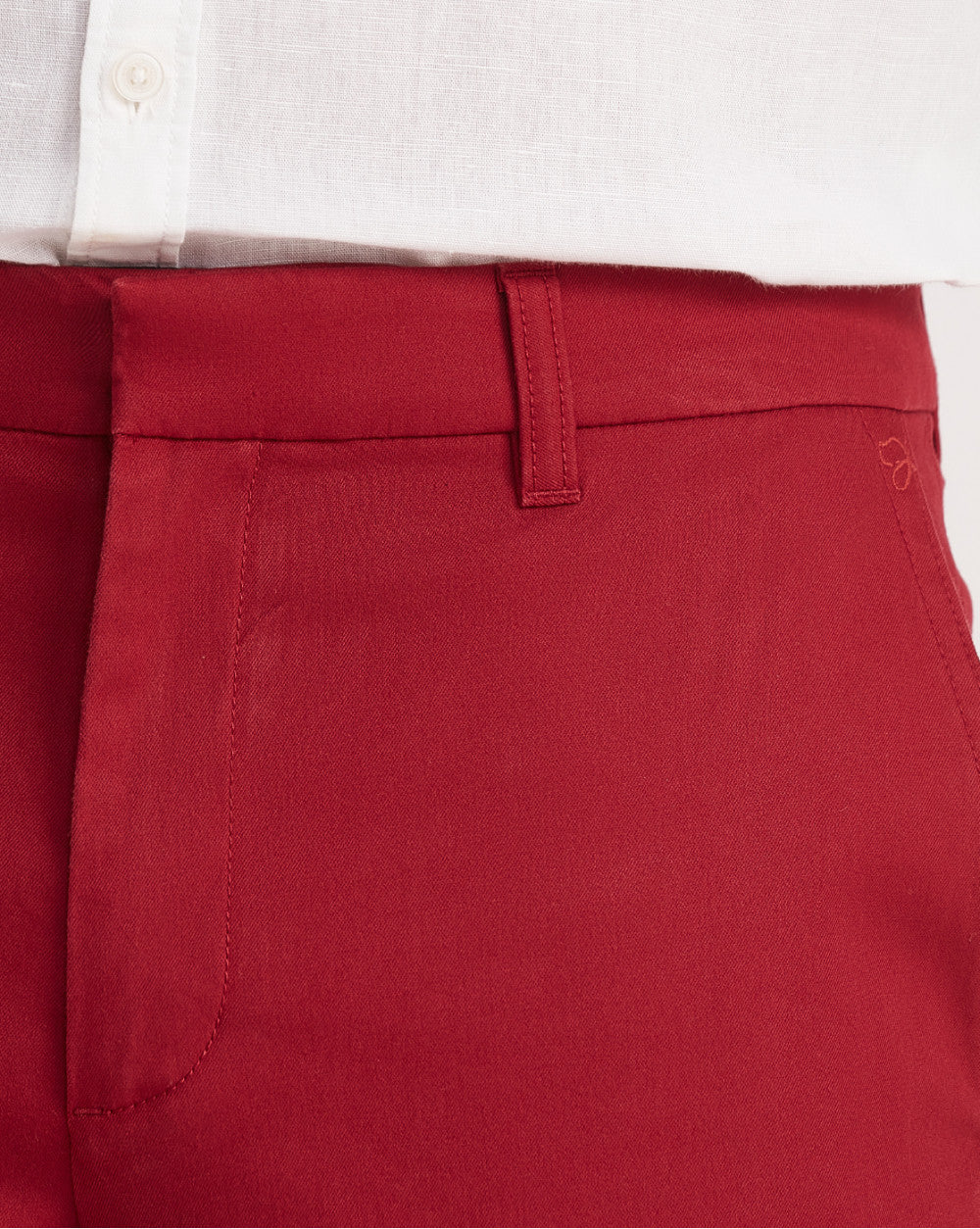 Tapered Fit Luxe Chinos - Carmine Red