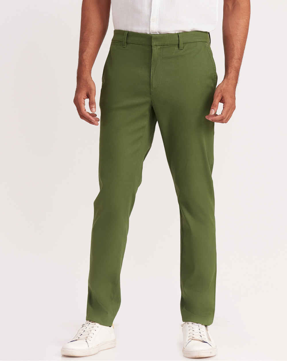 Tapered Fit Luxe Chinos - Chive Green