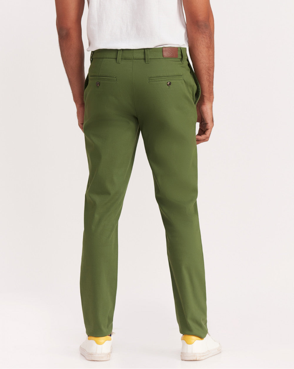 Tapered Fit Luxe Chinos - Chive Green
