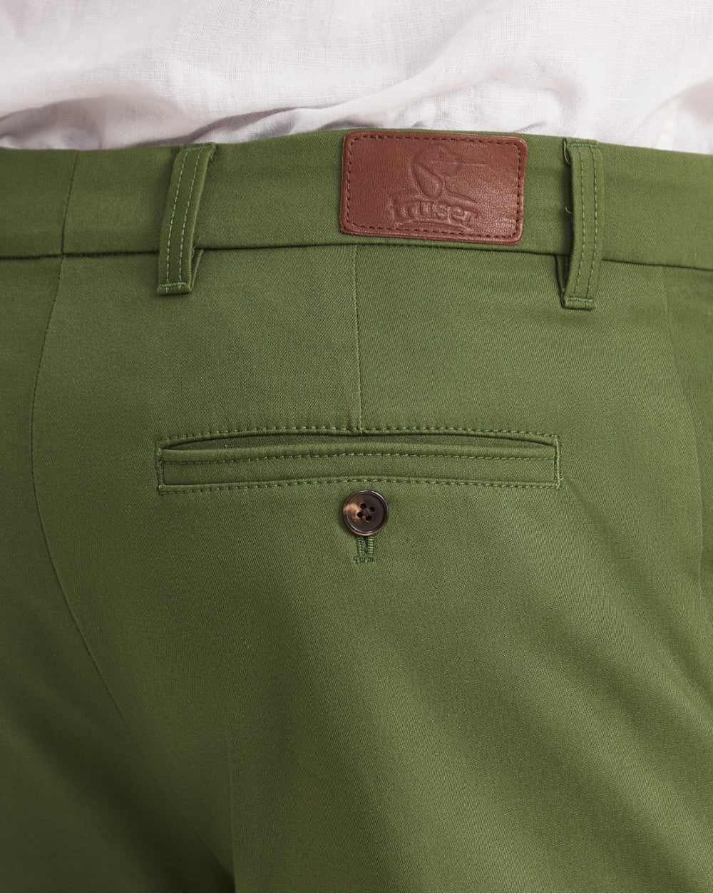 Tapered Fit Luxe Chinos - Chive Green