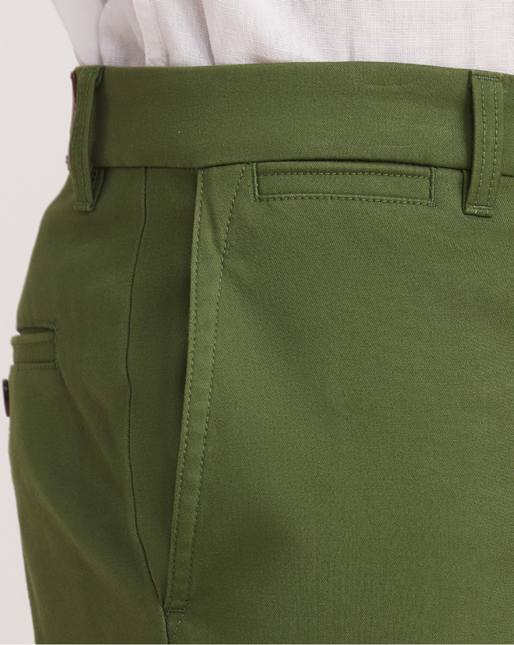 Tapered Fit Luxe Chinos - Chive Green