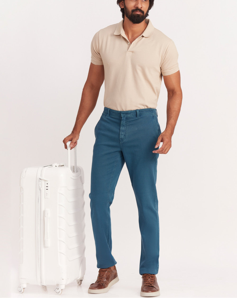 Tapered Fit Garment Dyed Chinos - French Navy