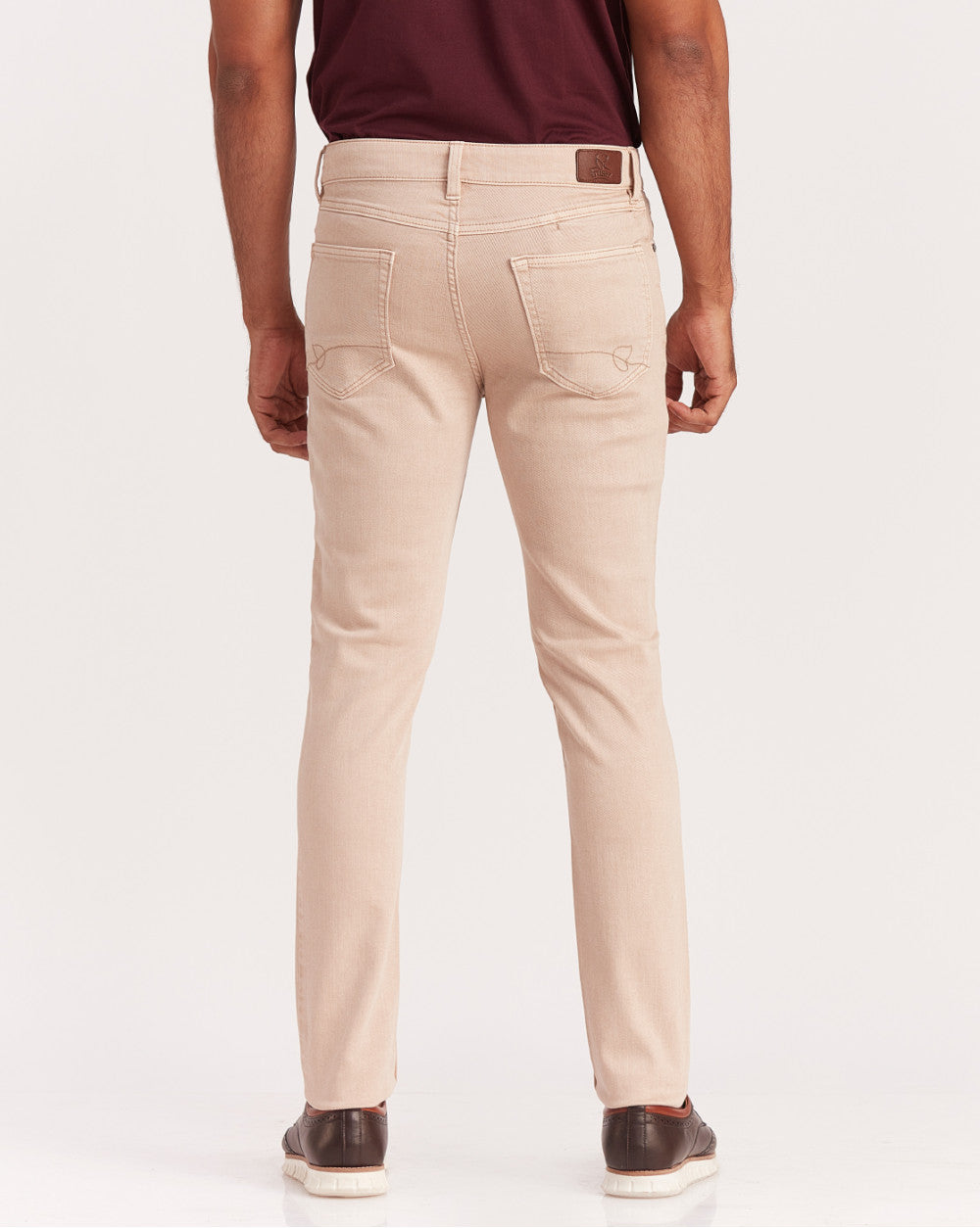 Skinny Fit Six-Pocket Coloured Denims - Latte