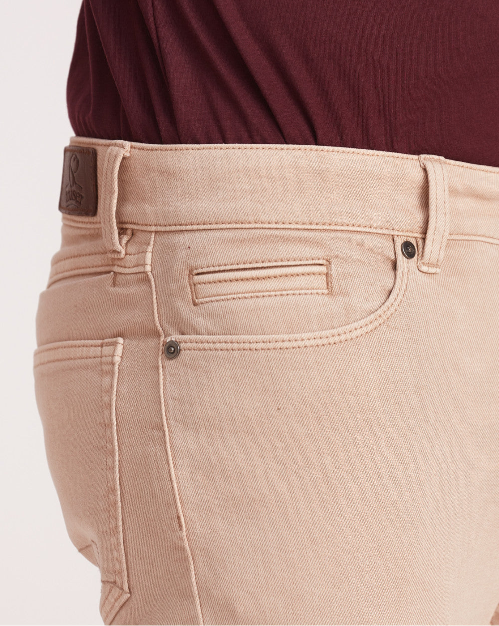 Skinny Fit Six-Pocket Coloured Denims - Latte