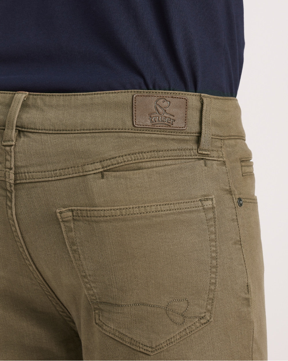 Skinny Fit Six-Pocket Coloured Denims - Army Green