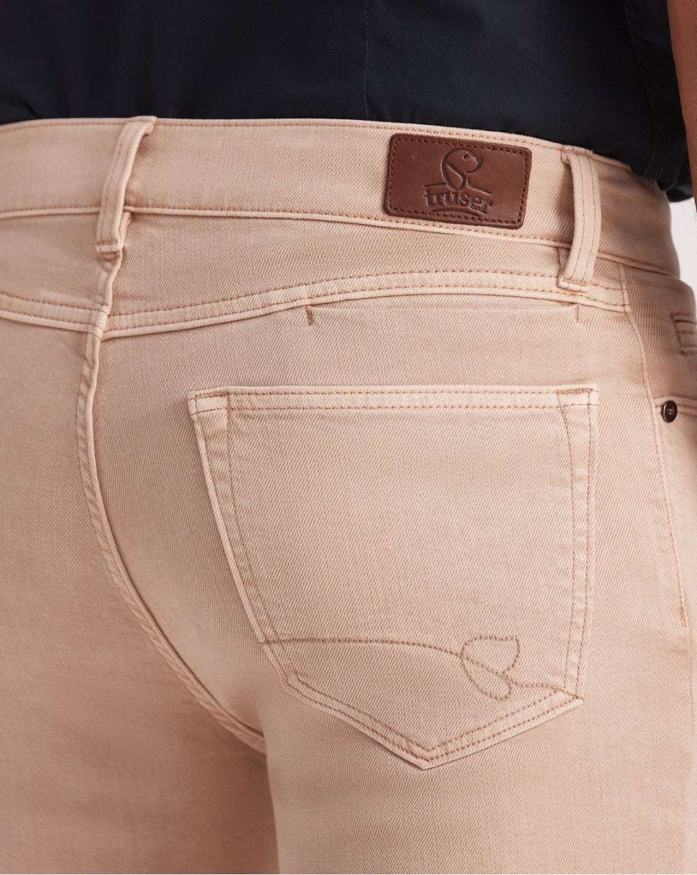 Slim Fit Six-Pocket Coloured Denims - Latte