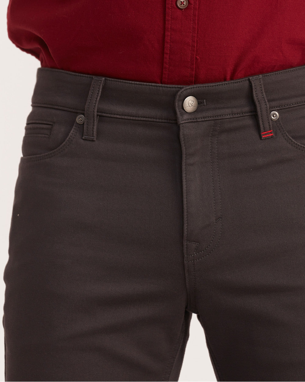 Slim Fit Five-Pocket Urban Pants - Dark Grey