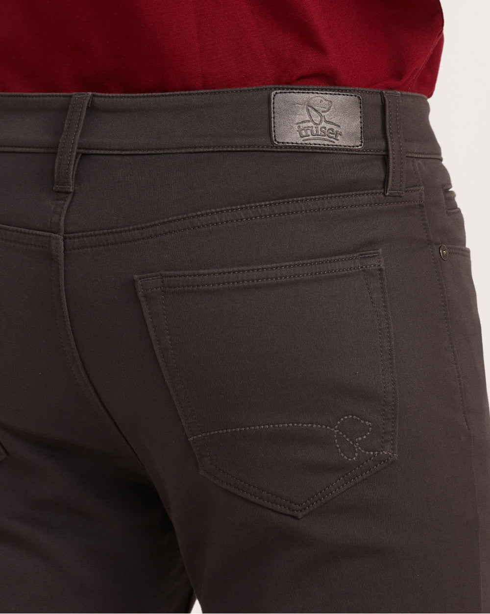 Slim Fit Five-Pocket Urban Pants - Dark Grey