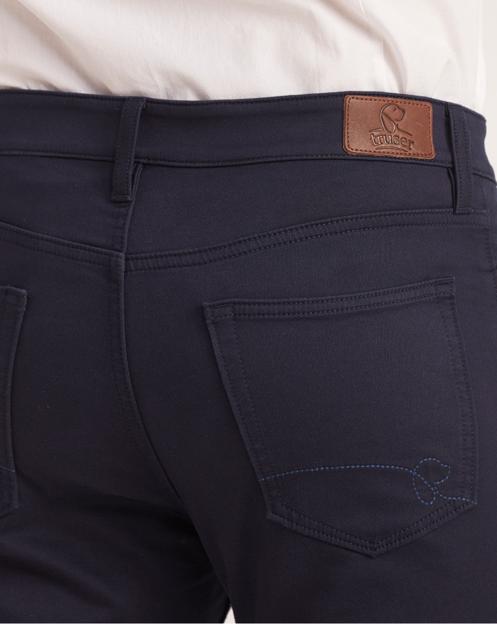 Slim Fit Five-Pocket Urban Pants - Navy