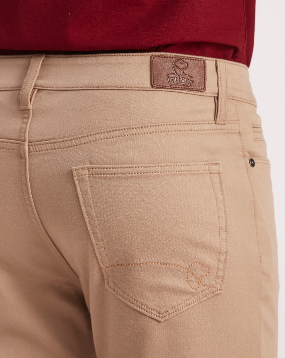 Slim Fit Five-Pocket Urban Pants - Khaki