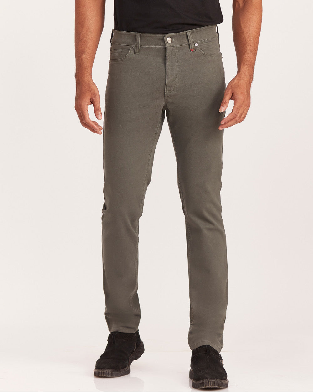 Slim Fit Five-Pocket Luxe Pants - Hunter Green