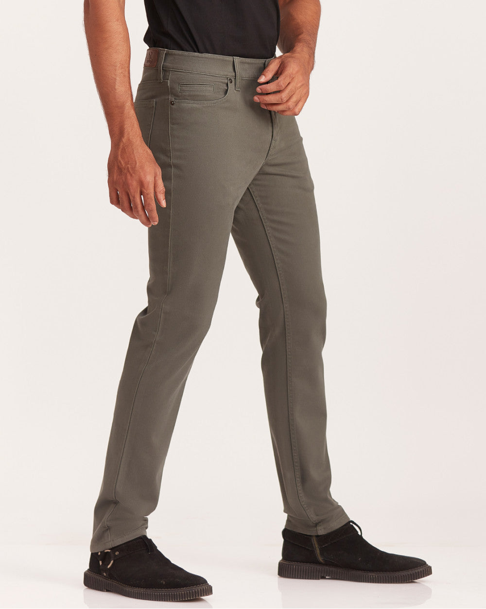 Slim Fit Five-Pocket Luxe Pants - Hunter Green