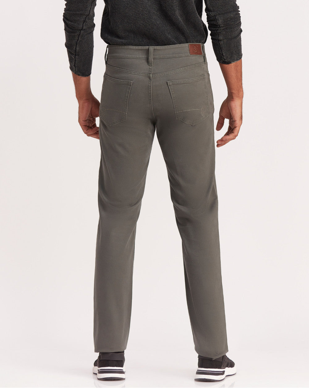 Straight Fit Five-Pocket Luxe Pants - Hunter Green
