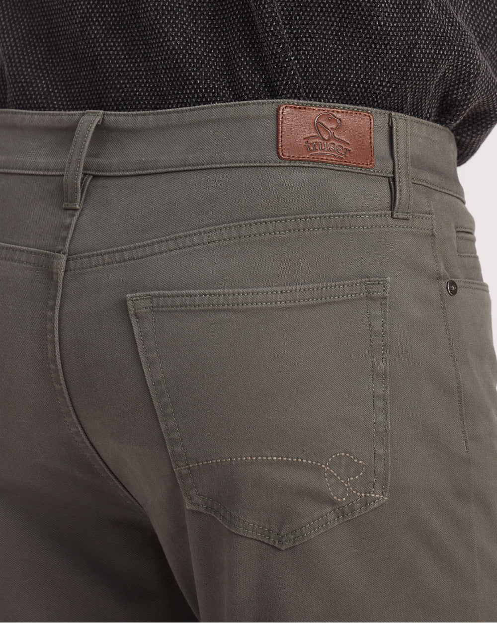 Straight Fit Five-Pocket Luxe Pants - Hunter Green