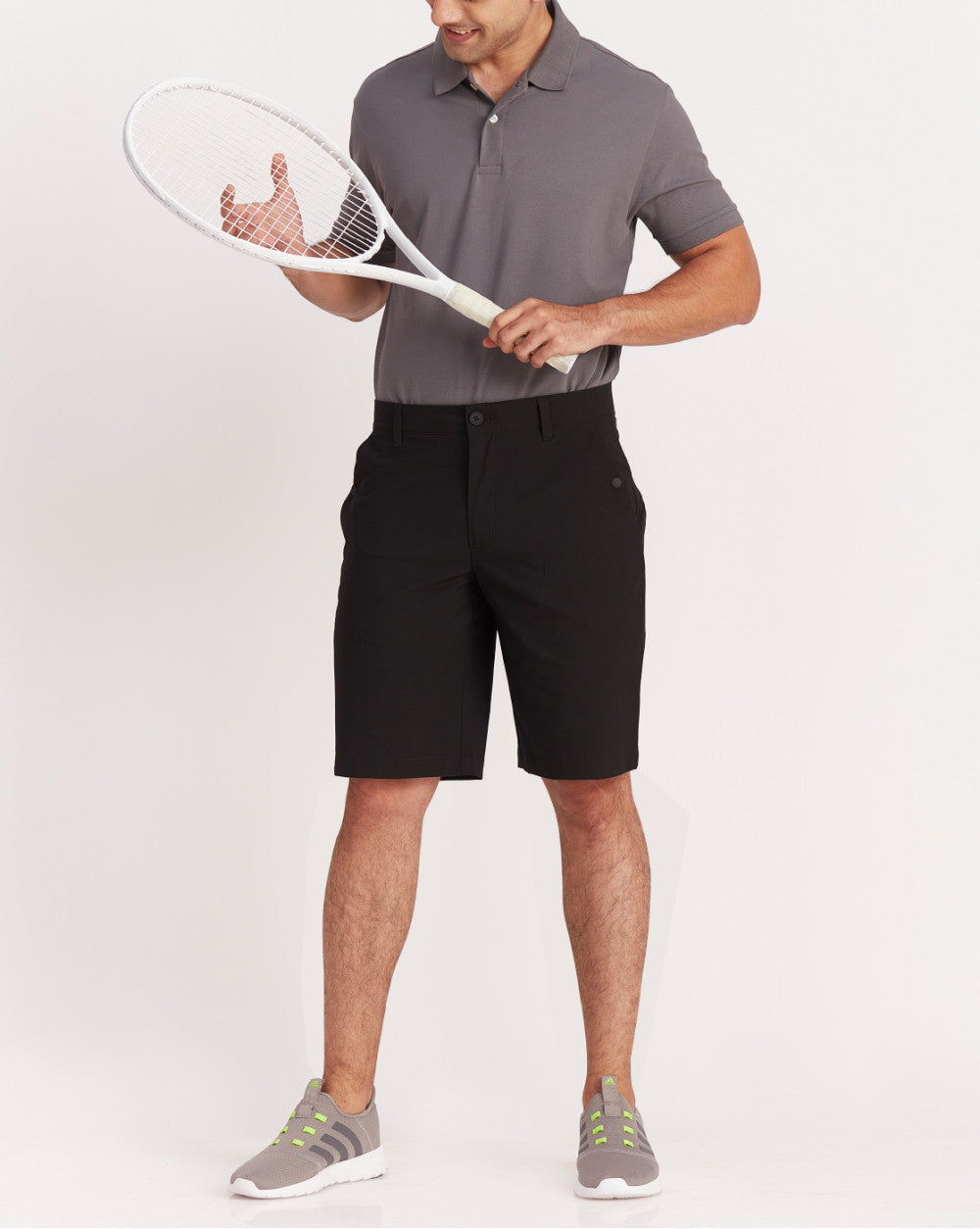 Regular Fit Ripstop Textured Shorts - Jet Black