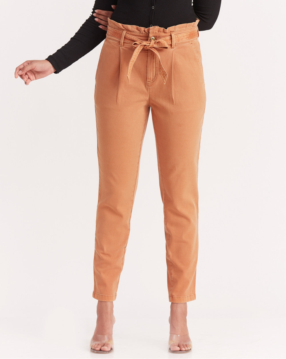 Tapered Fit Juan Tapered Garment-Dyed Pants - Almond Brown