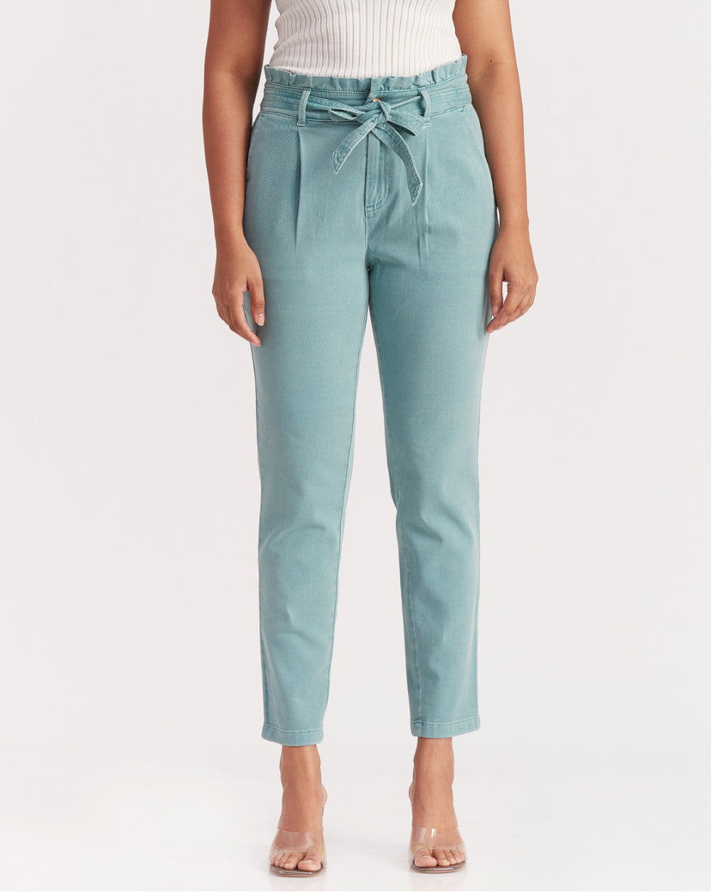 Tapered Fit Juan Tapered Garment-Dyed Pants - Teal