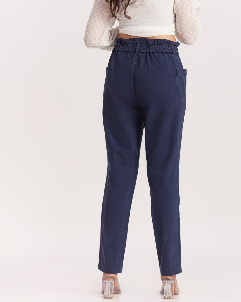 Tapered Fit Tapered Super Stretch Pants - Navy