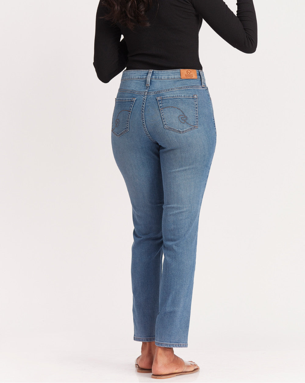 Slim Fit Mid Waist Jeans - Summer Blue