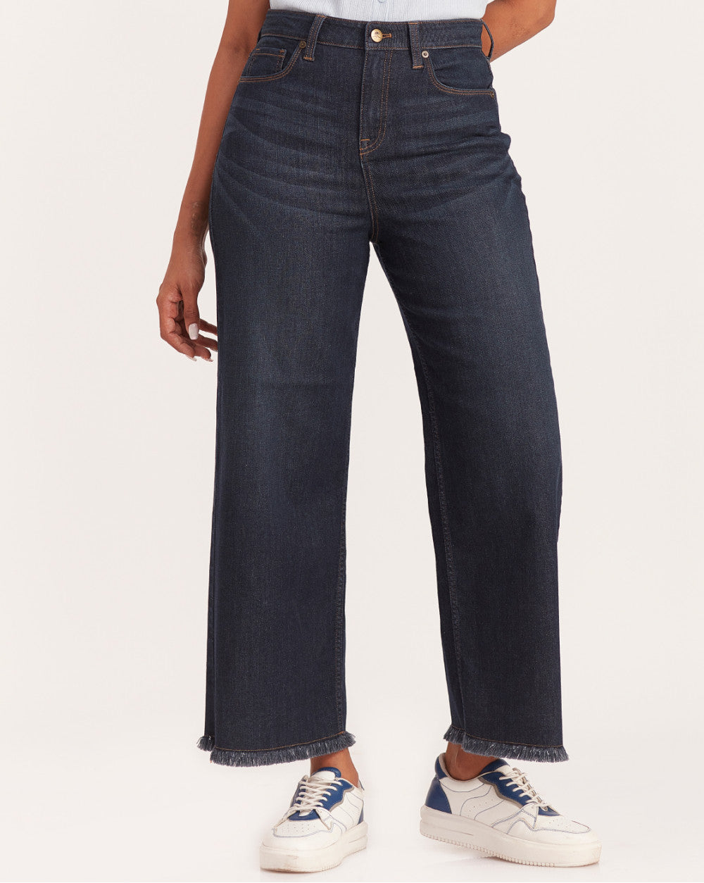 Wide Leg High Waist Jeans - Prime Blue