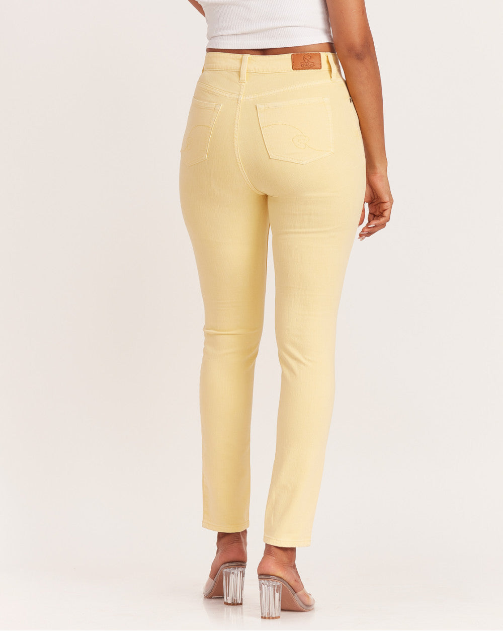 Skinny Fit High Waist Colored Jeans - Daffodil Yellow