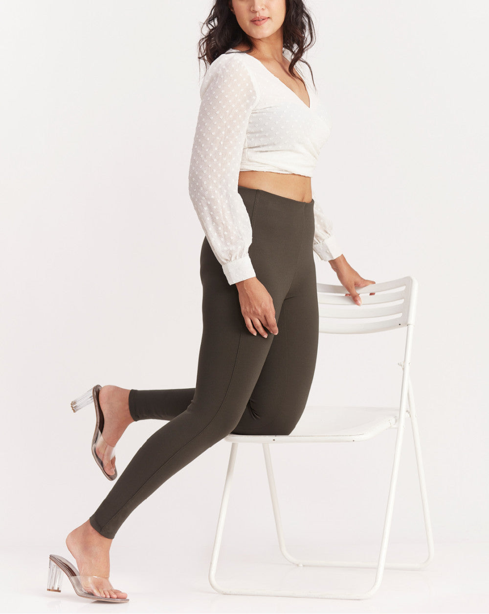 Skinny Fit Ponte Knit Legging - Jet Black