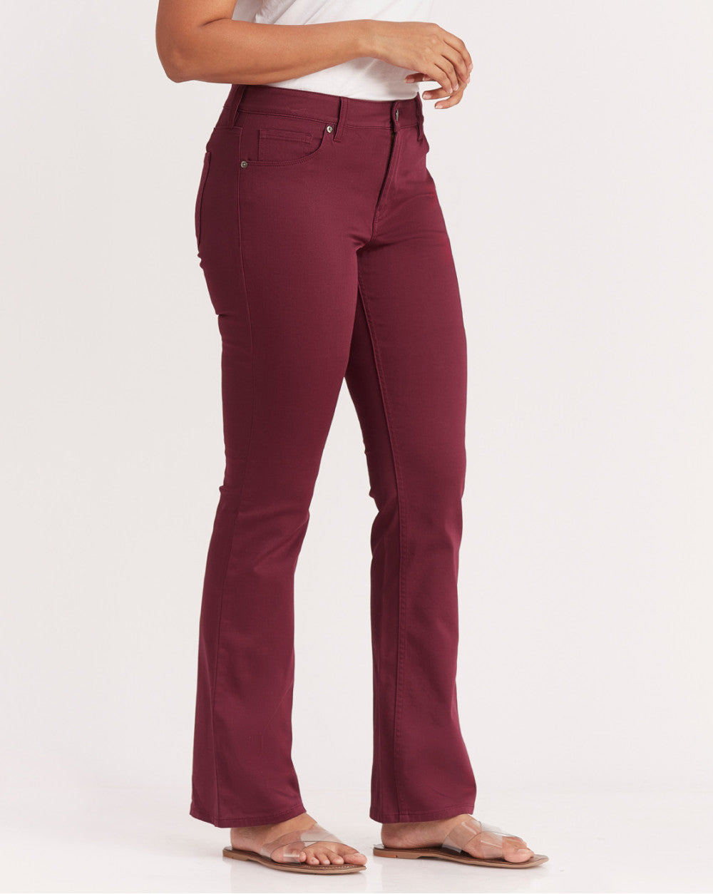 Fit And Flare & Flare Five-Pocket Pants - Grape