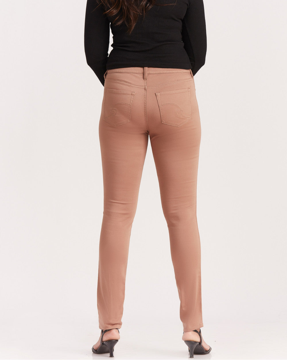 Skinny Fit Skinny Five-Pocket Pants - Tan Brown