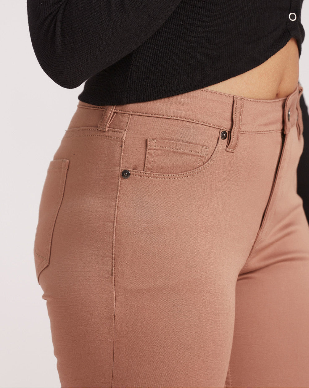 Skinny Fit Skinny Five-Pocket Pants - Tan Brown
