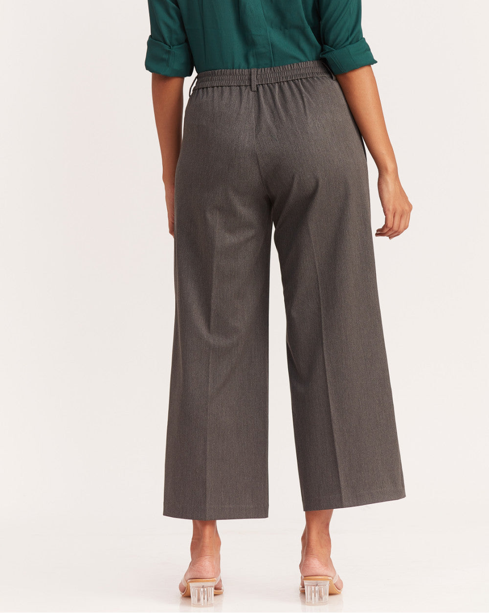 Wide Leg Pleated Formals - Grey