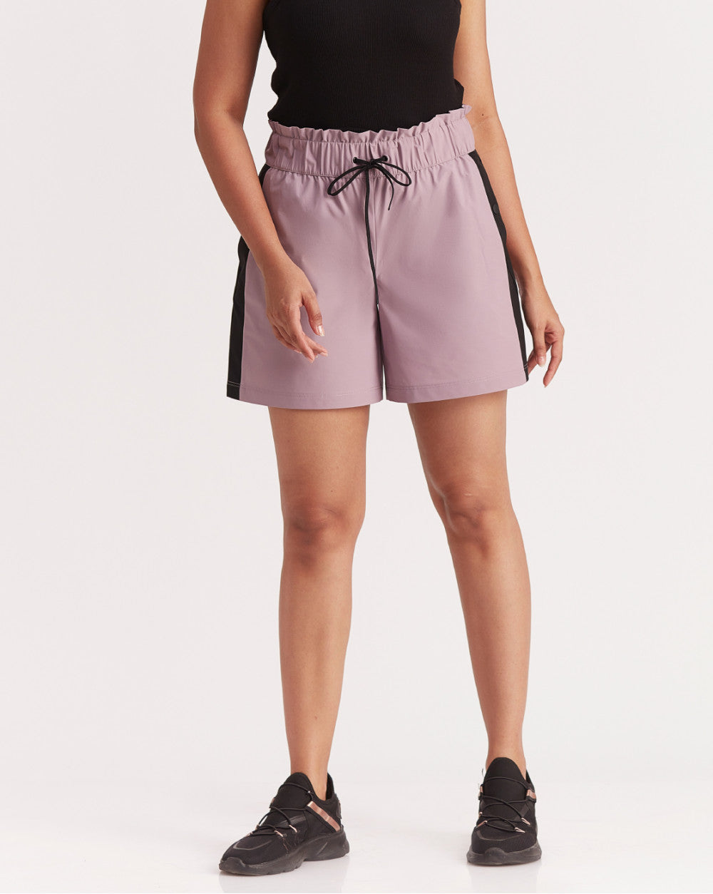 Mid Rise Tech Shorts - Mauve