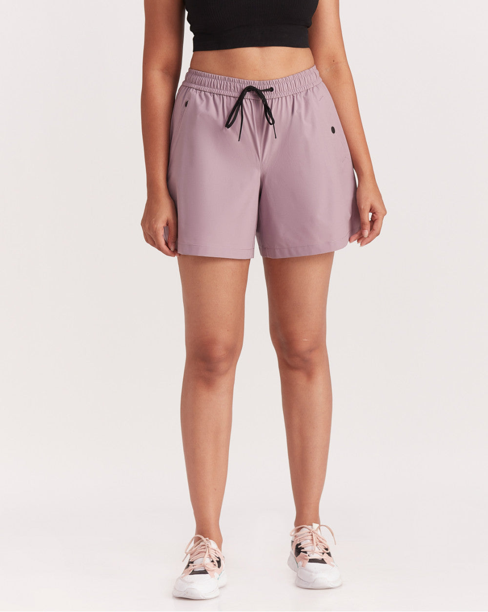 Mid Rise Running Shorts - Mauve