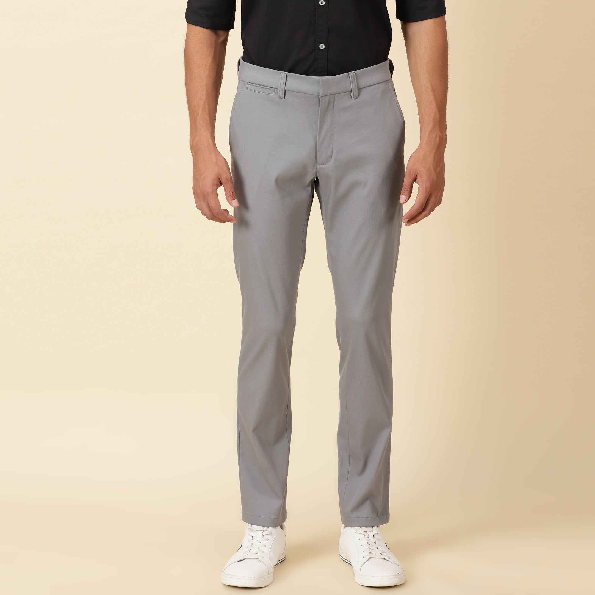 Regular Fit Luxe Chinos - Frost Grey