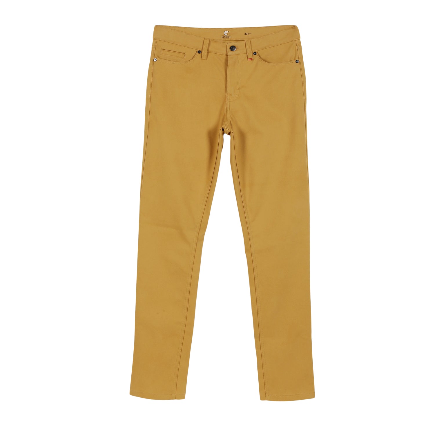STRAIGHT FIT LUXE FIVE-POCKET PANTS - OCHRE