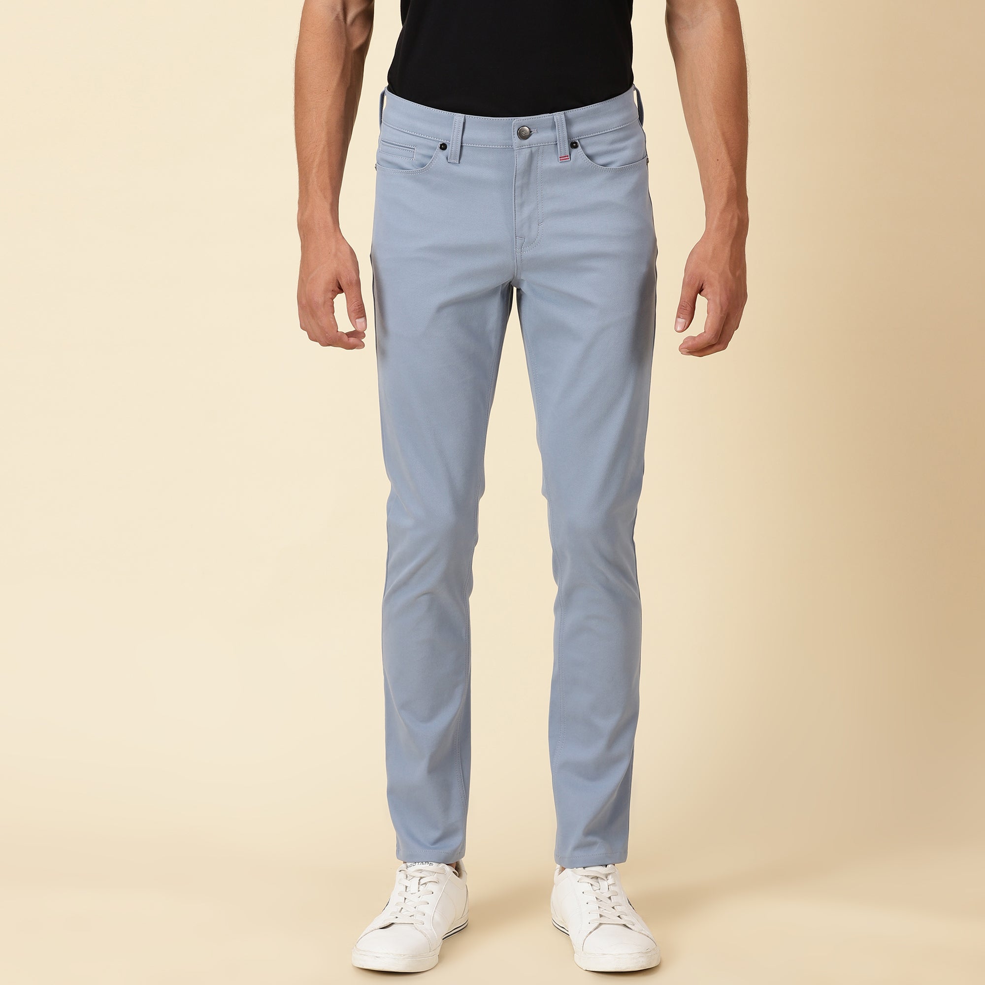 Spykar Olive Cotton Slim Fit Narrow Length Jeans For Men (Skinny) -  mact02bb123olive