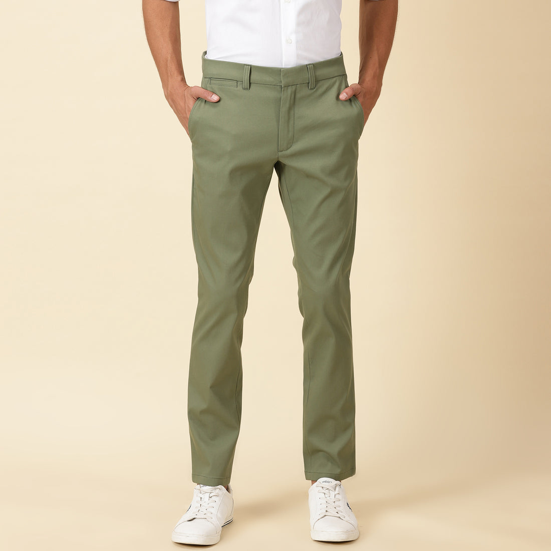 Slim Fit Luxe Chinos - Olivine Green