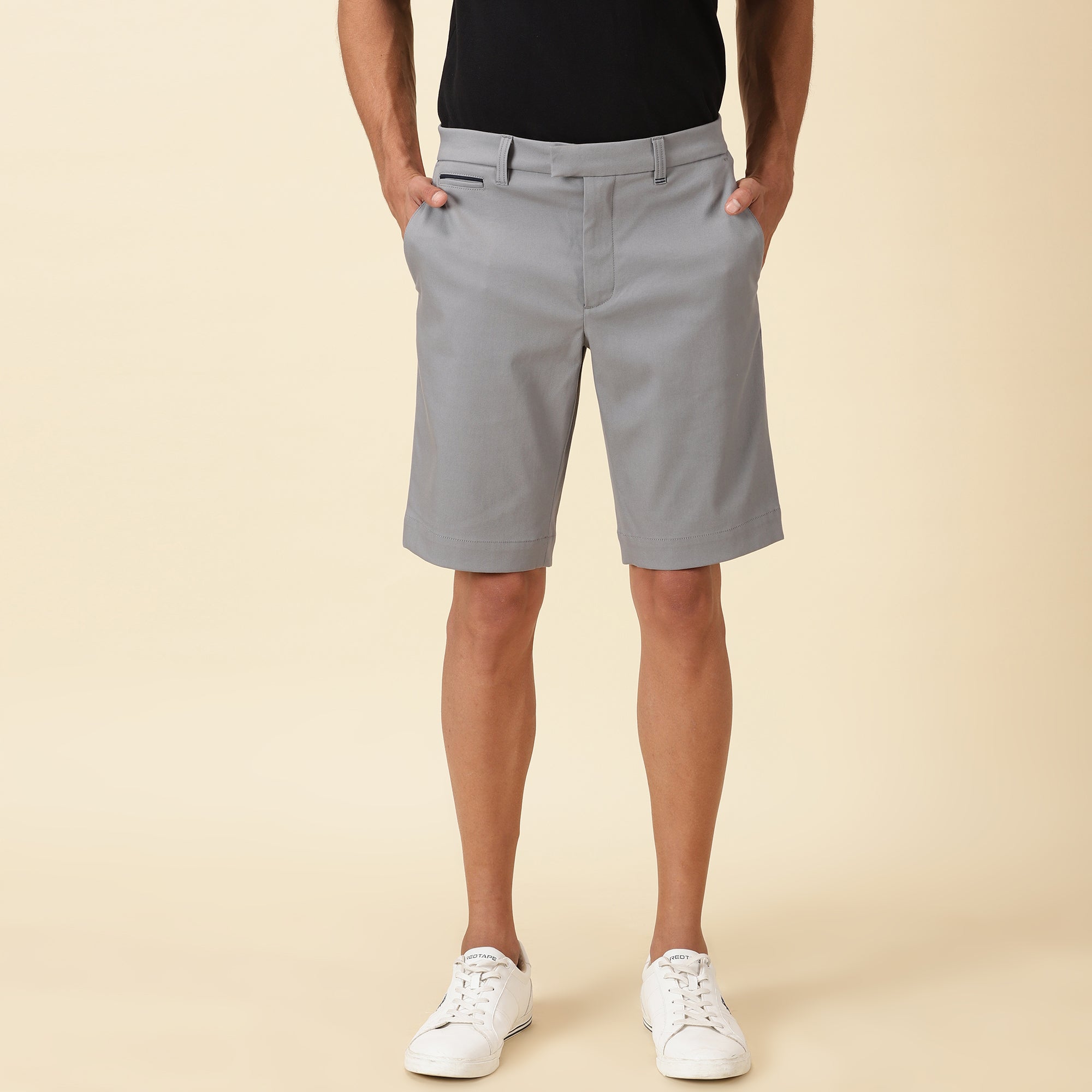 Tapered Fit Chino Shorts - Frost Grey